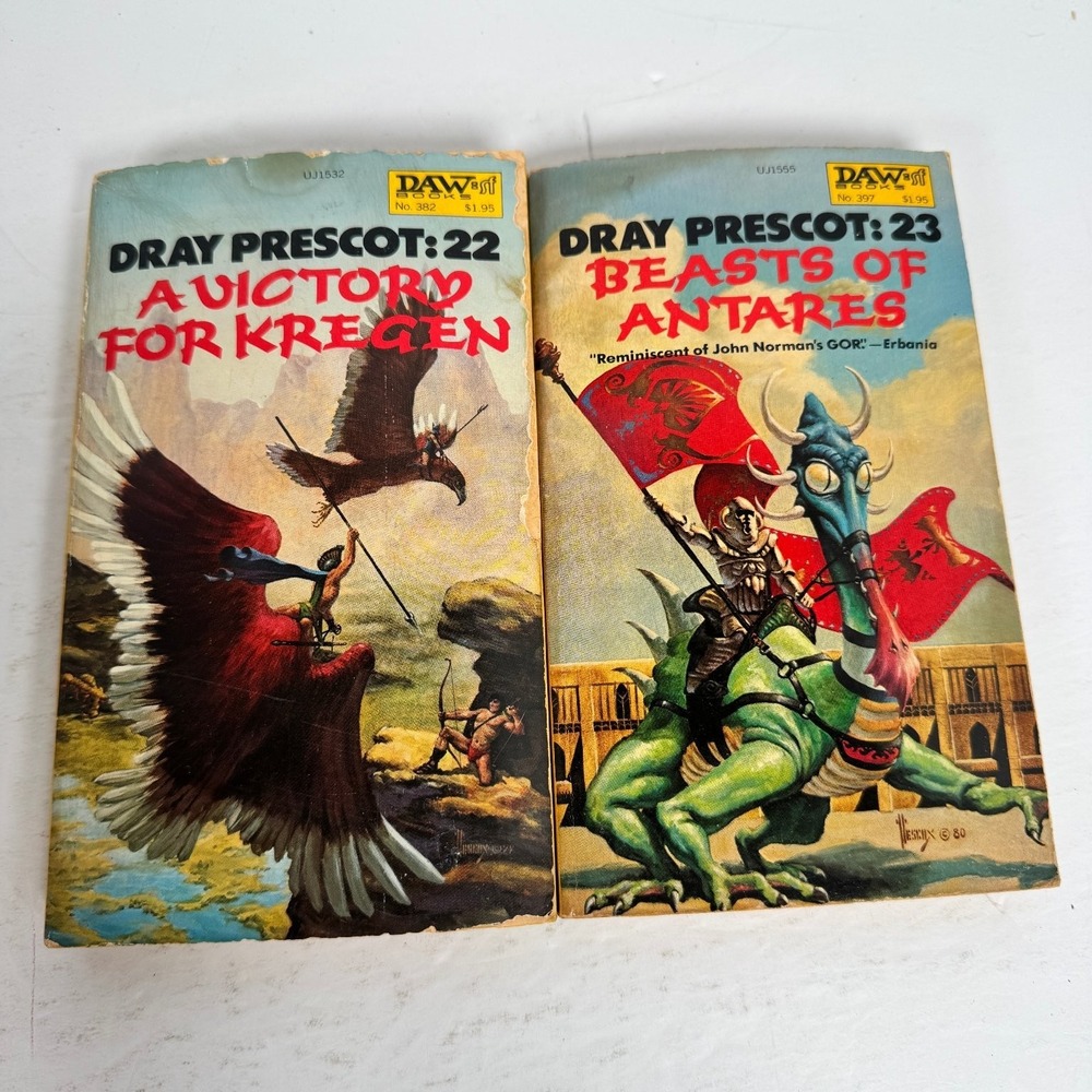 Dray Prescot‎ 22 23 A Victory for Kregen Beasts of Antares 1980 1st Print DAW SF